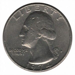 ¼ dolara 1974 rok