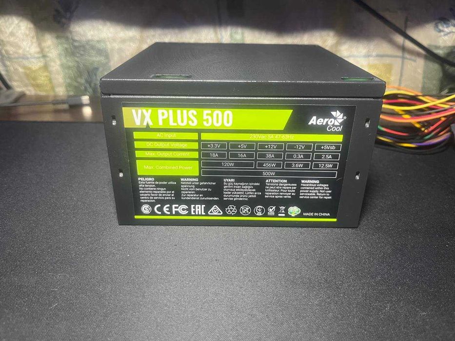 Блок питания Aerocool 500W Aerocool VX Plus 500 500 Ват Блок живлення
