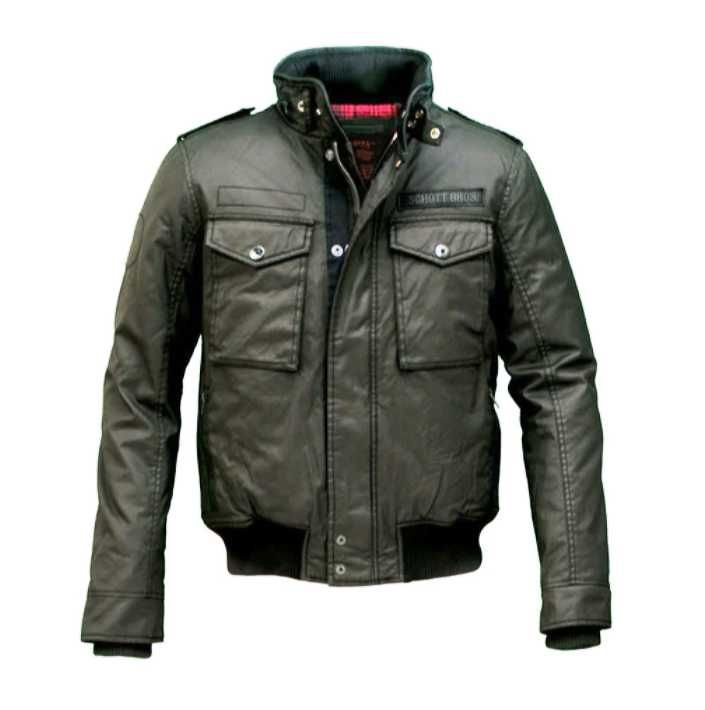 NV PREÇO Blusão "Waxed Security Jacket", marca Schott NYC, preto, M