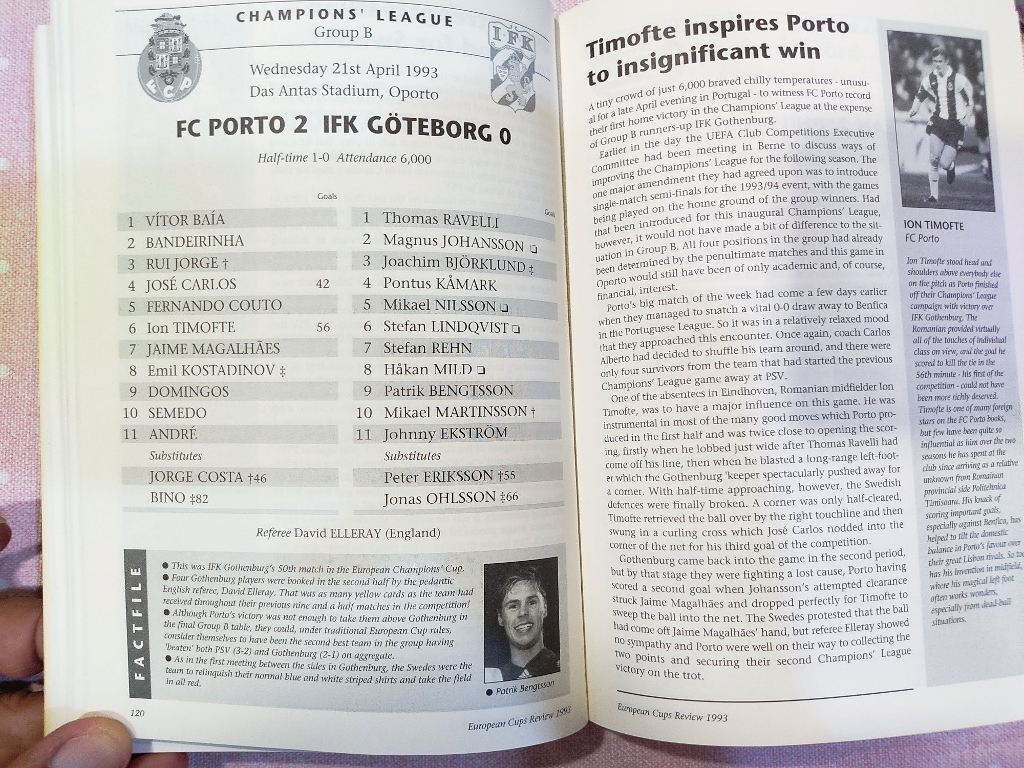 Livro European cups review 1993