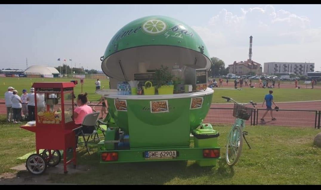 Przyczepa gastronomiczna typu kula... cytrynka... limonka...