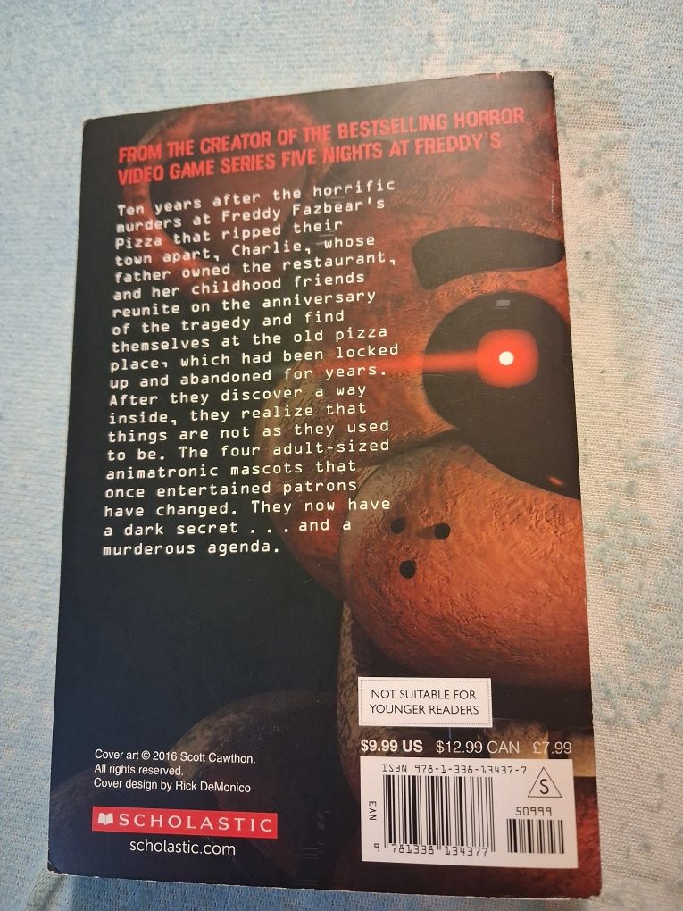 "The Silver Eyes" Five Nights at Freddy's książka po angielsku