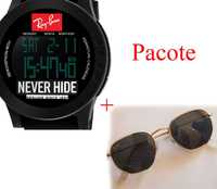 ray ban hexagonal preto matt wayfarer clubmaster 3016 e 3447