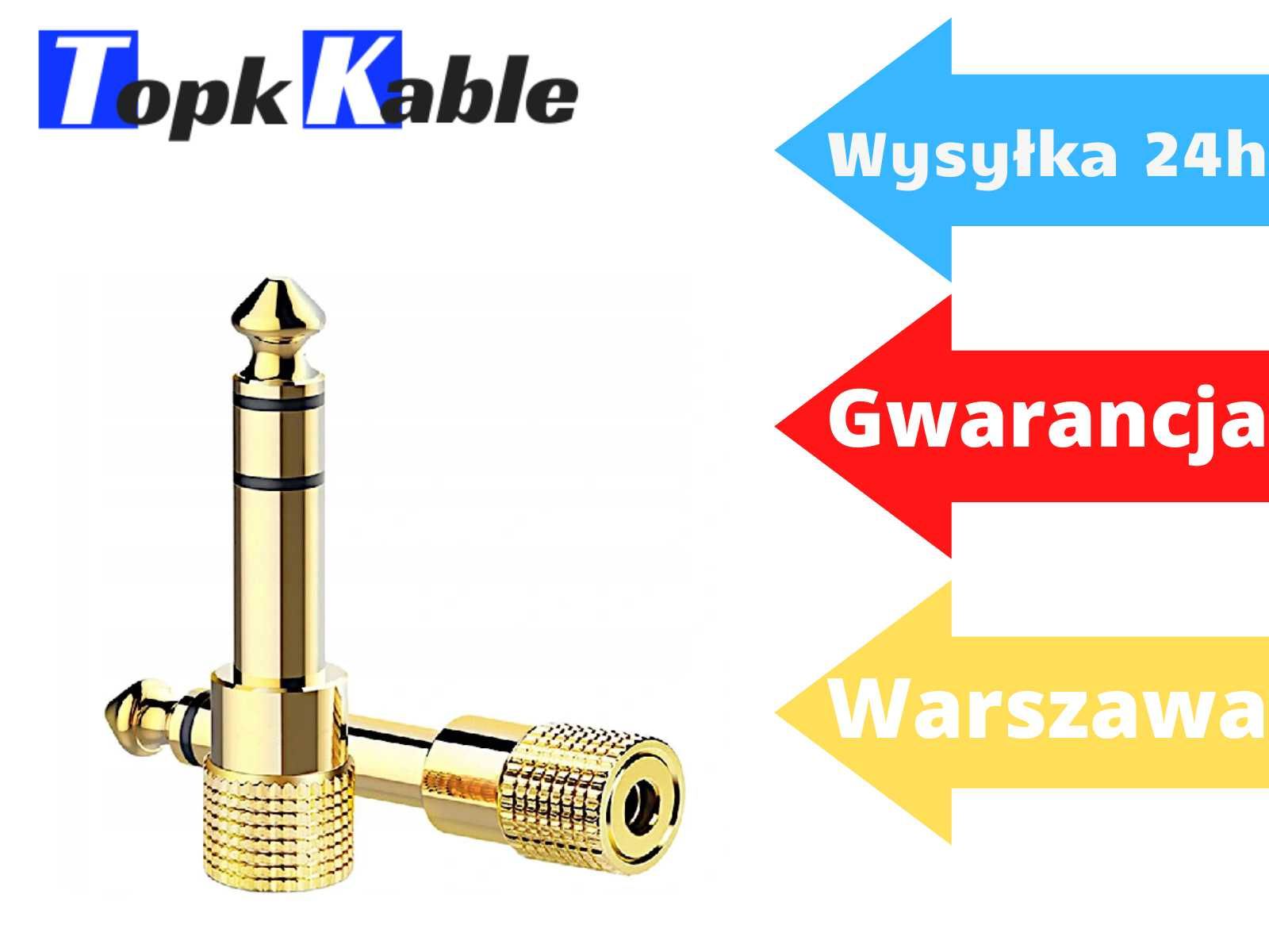 Przejściówka mały Jack - duży jack 3,5mm - 6,35mm