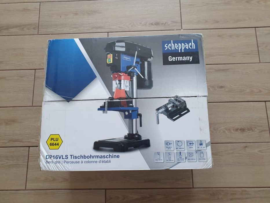 Wiertarka stołowa Scheppach DP16VLS. Nowa.