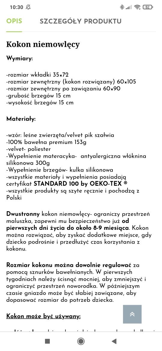 Nowy kokon niemowlęcy Fipoli + gratis rożek