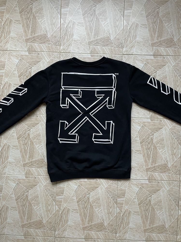 Свитшот Off White Big Logo 3D Graphic Black
