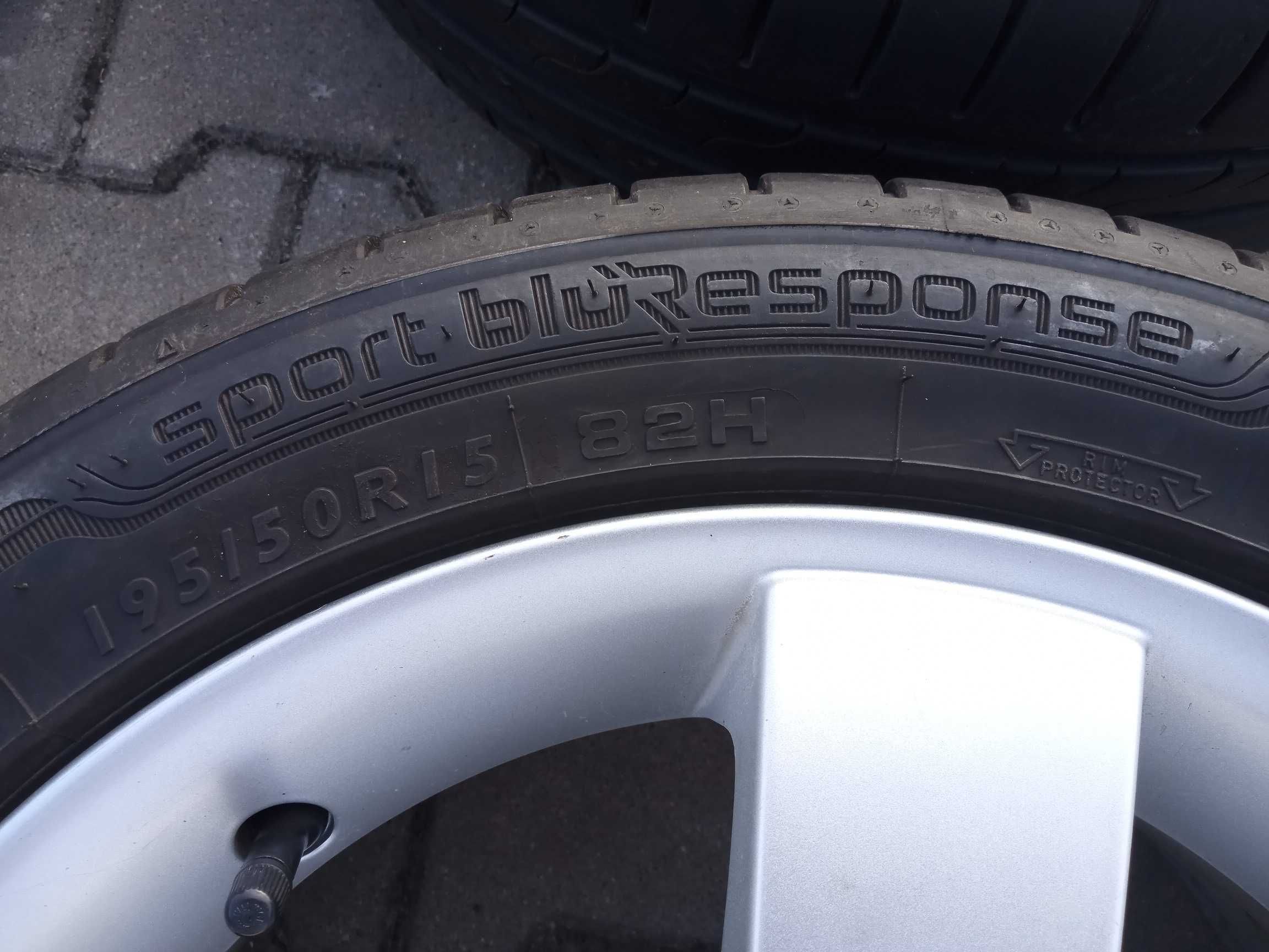 Komplet 4x Alufelgi Felgi 15" SMART ForFour + opony letnie DUNLOP