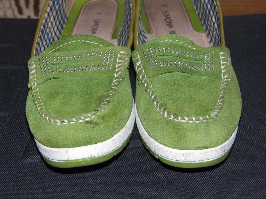 mokasyny r.39 seledynowe