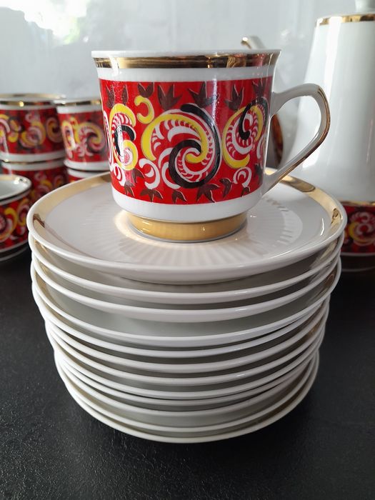 Zestaw kawowy 12 os. Chodzież zestaw roman