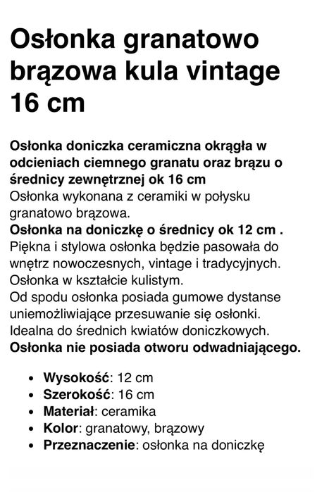 Osłonka na doniczke 16cm Warszawa