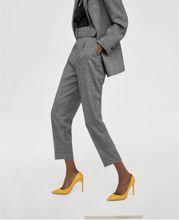 Штани брюки Zara жіночі джинси висока талія  skinny mom карго кюлоти