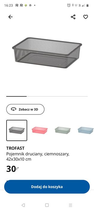 Regał trofast Ikea z pojemnikami