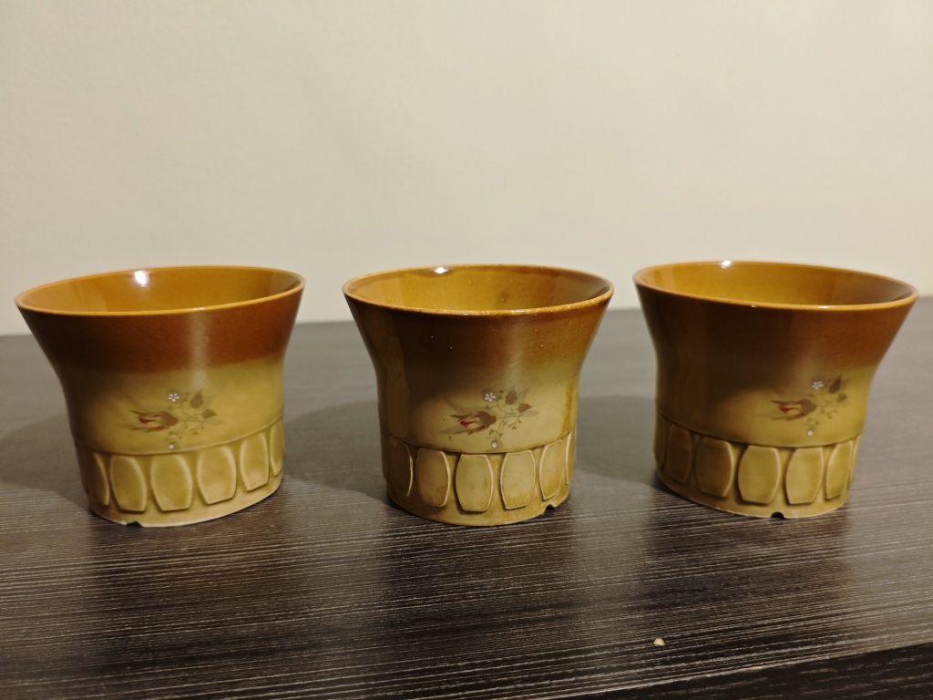 Kubki porcelit Tułowice jak Pruszków do mleka kakao PRL NEW LOOK