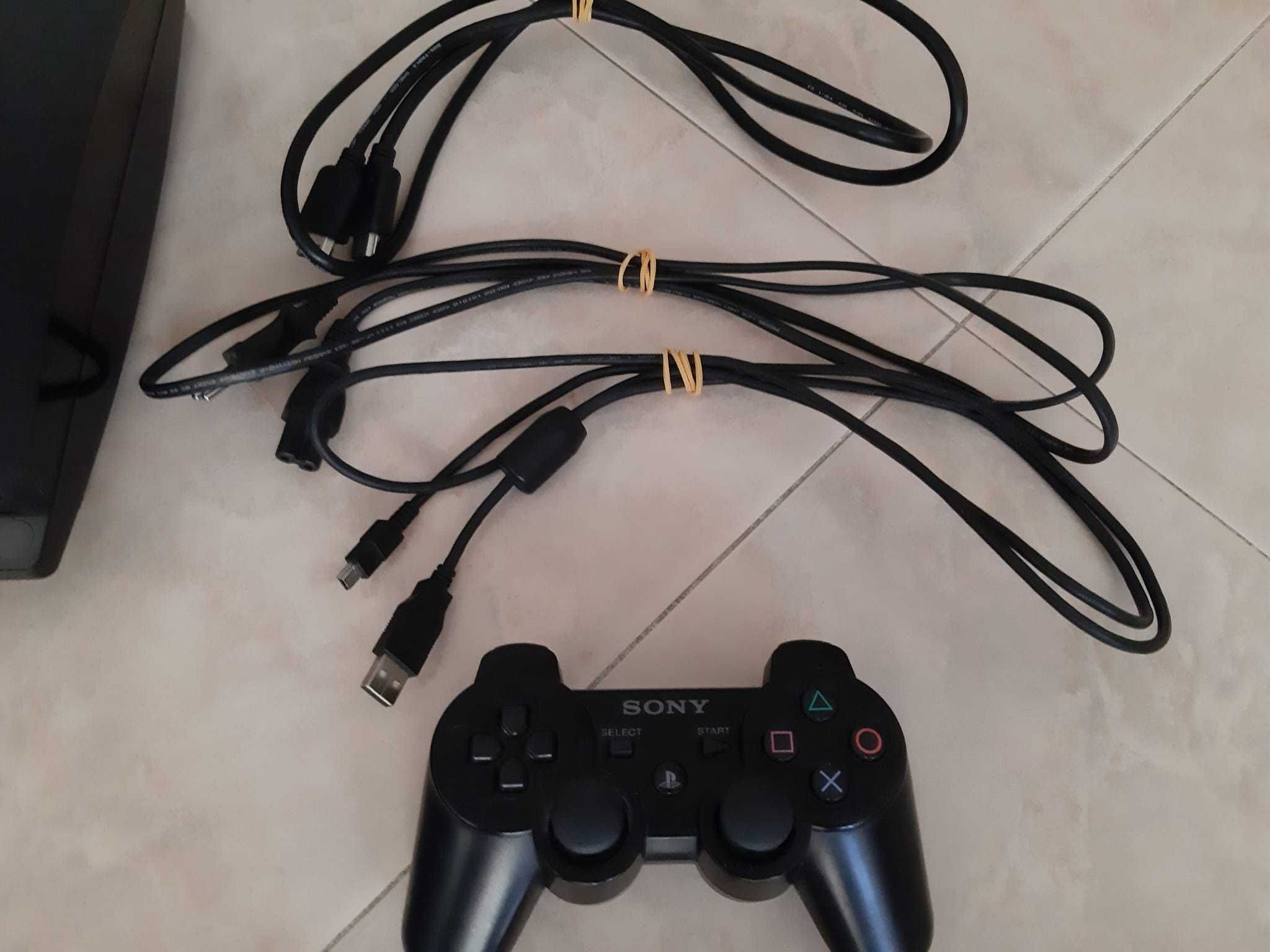 PS3 com 1 Comandos SONY + 6 Jogos