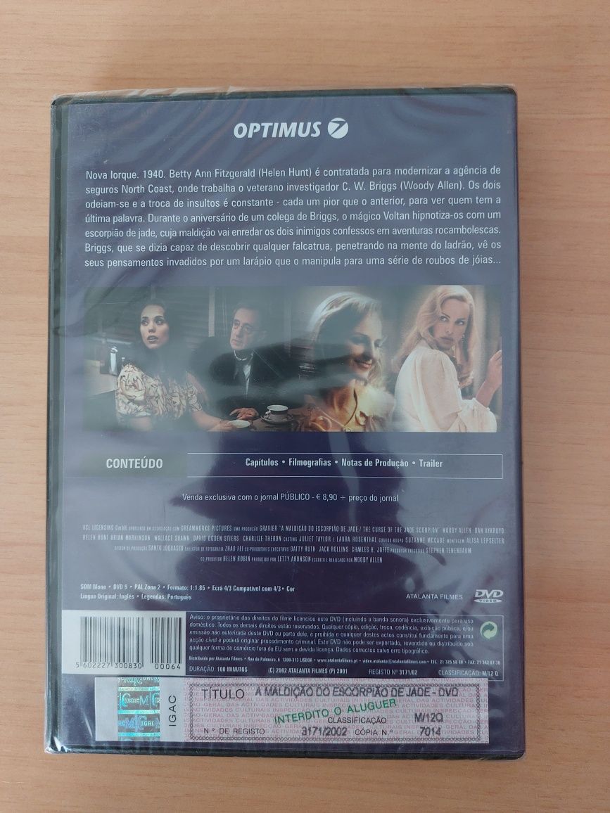 DVD Novo e Selado - A Maldição do Escorpião de Jade