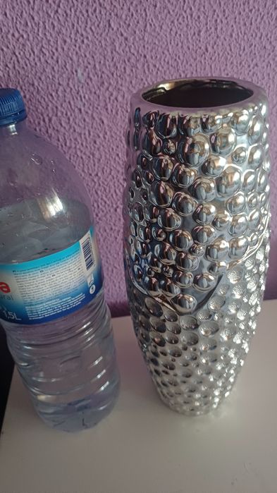 Jarra decorativa prateada