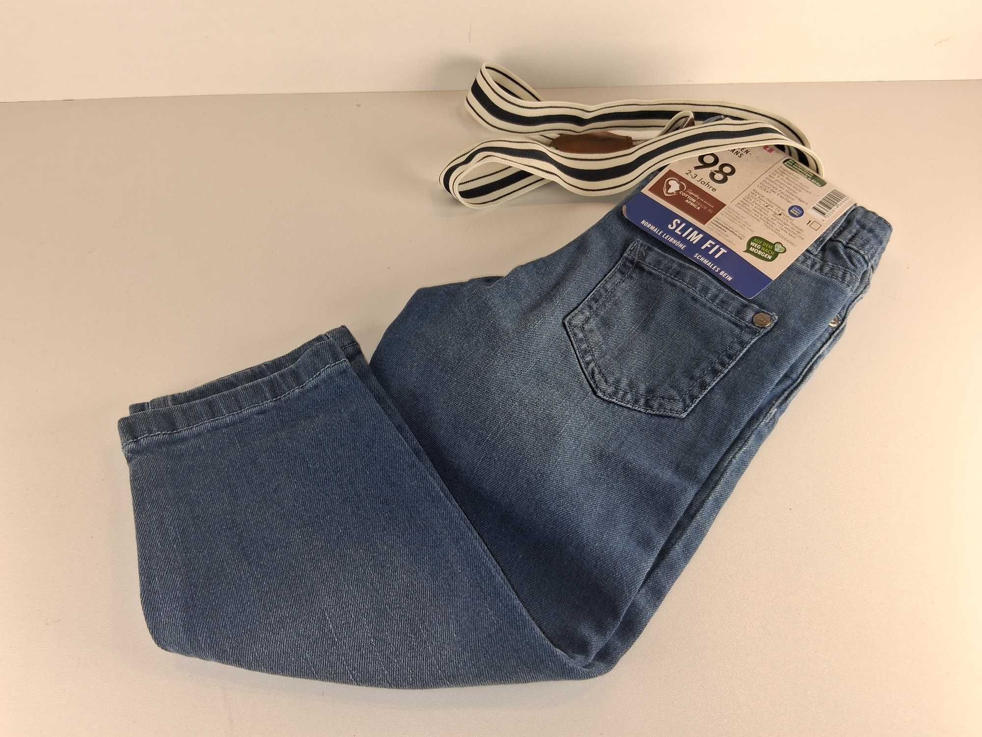 A036 Lupilu Jeansy Chłopięce Slim Fit Szalki Bawełna LYCRA 98