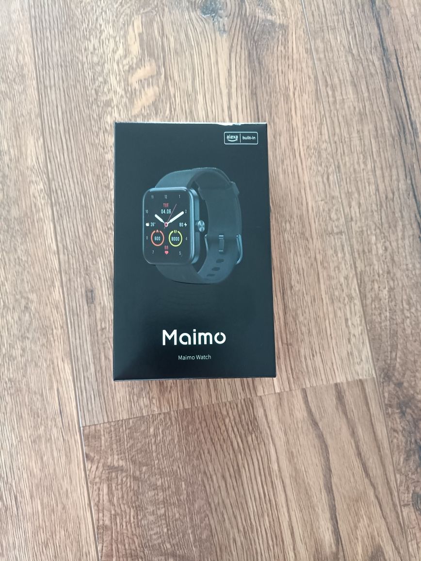 Smartwatch Maimo zegarek damski młodzieżowy sportowy z zielonym paskie