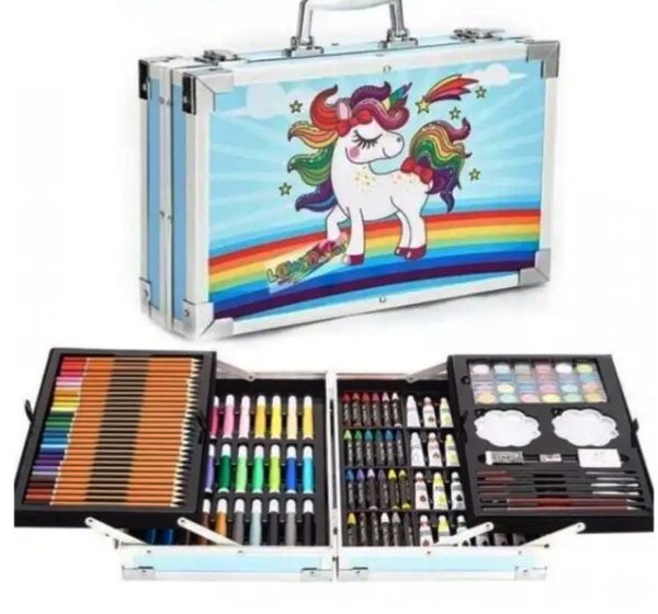 Набір для творчості та малювання в алюмінієвій валізі "Єдиноріг" 145 п