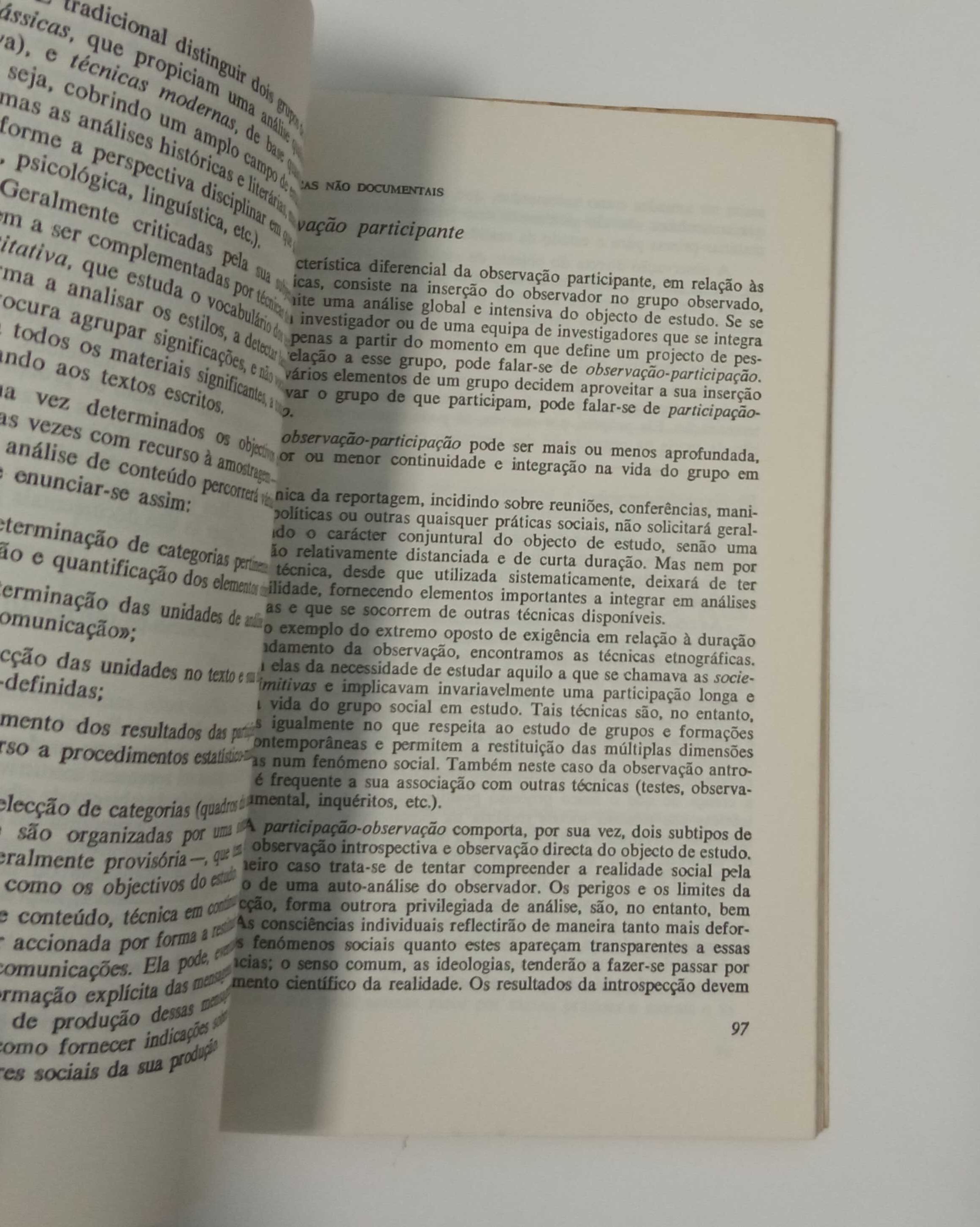 A investigação nas Ciências Sociais, João Ferreira de Almeida