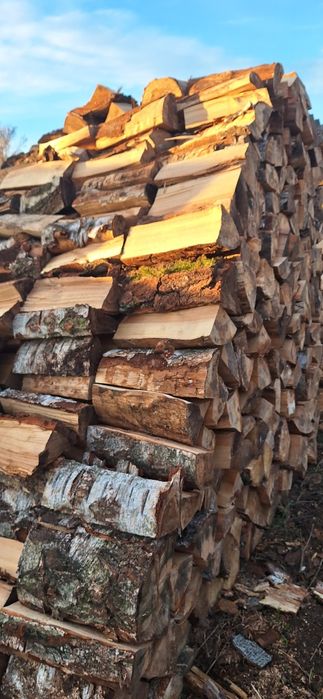 Drewno opałowe w wałkach,  łupane