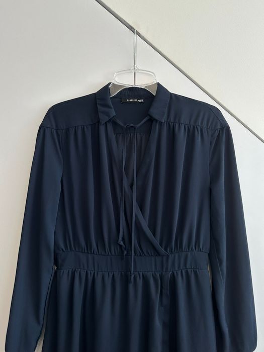 Reserved granatowa sukienka M