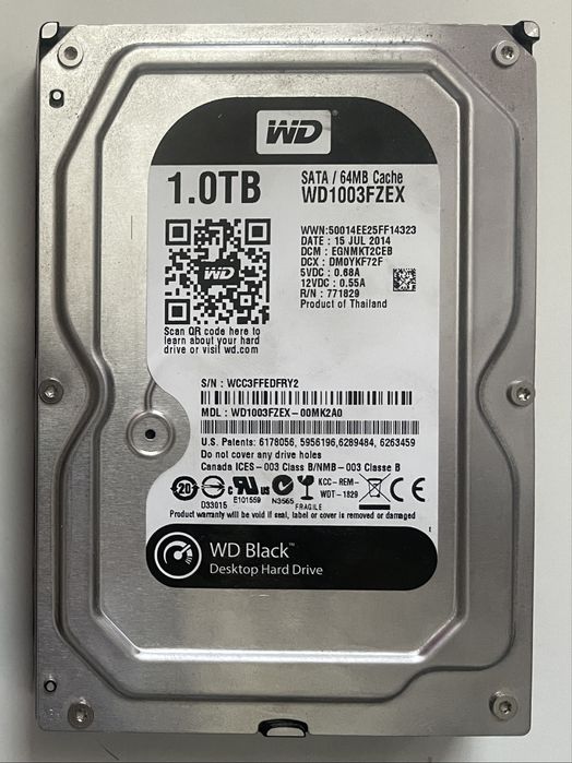 Жорсткий диск 3.5" 1TB WD (WD10EZEX)