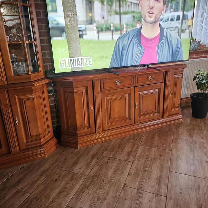 Meble salon komoda, komoda z nadstawką witryna