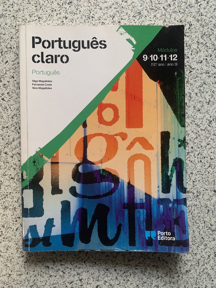 Livro Português Claro 12 ano - módulos 9, 10, 11 e 12