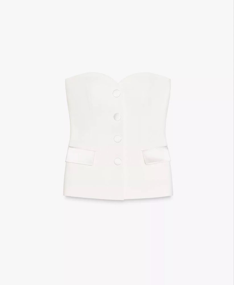 Топ-бюстьє з атласними деталями Zara, XS та М, новий