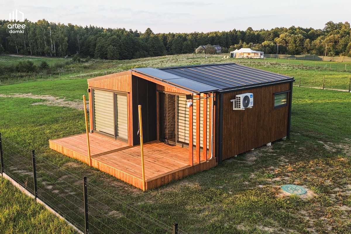Domek modułowy, całoroczny, drewniany, domek letniskowy 35 m2