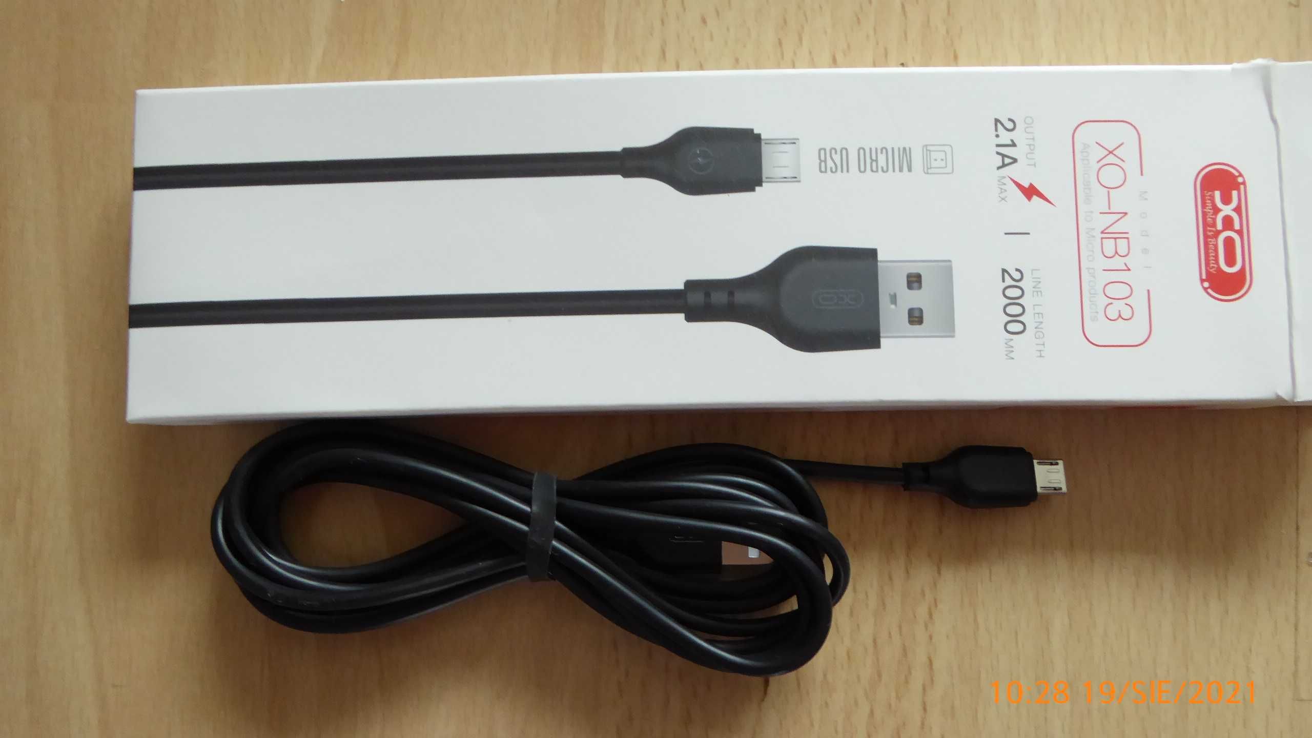 Przewód 2m. do ładowania i transmisji  XO-NB103  USB-:-micro USB.