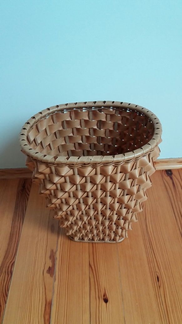 kosz boho doniczka rattan osłonka boho doniczka rattanowa vintage