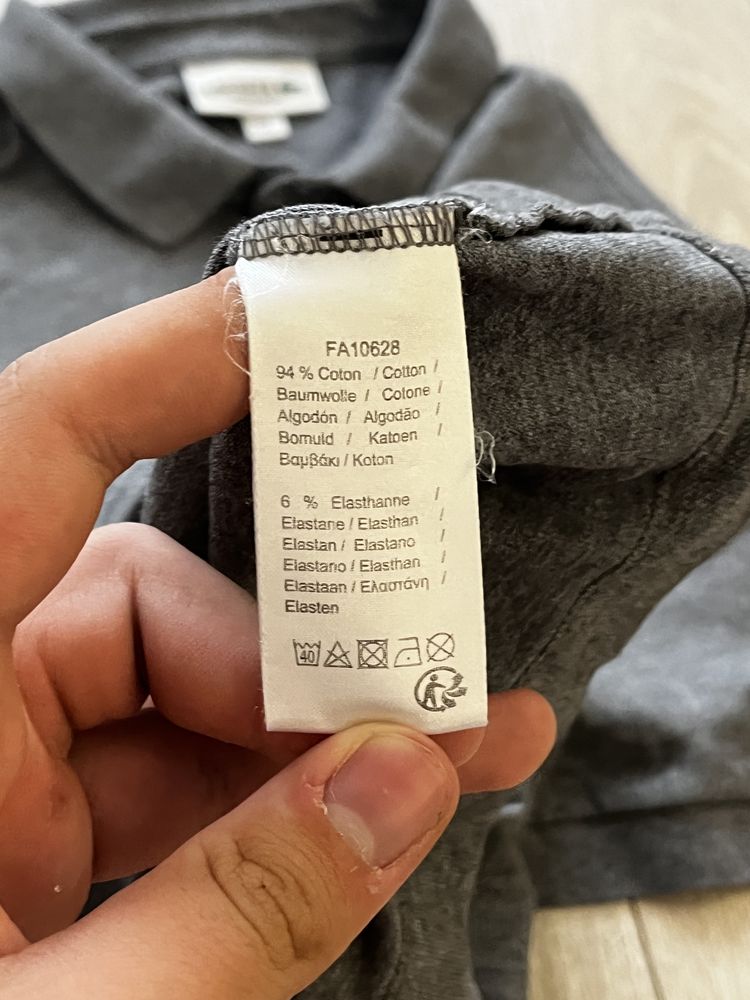 Кропнута футболка поло lacoste