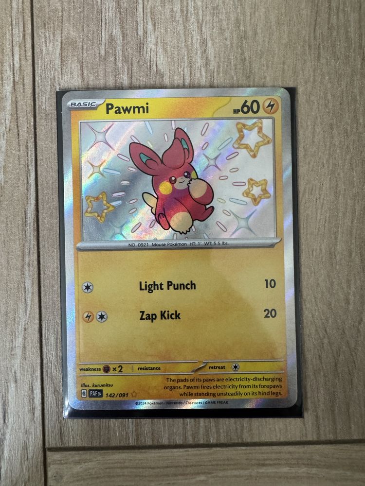 Karta pokemon Pawmi paldean fates