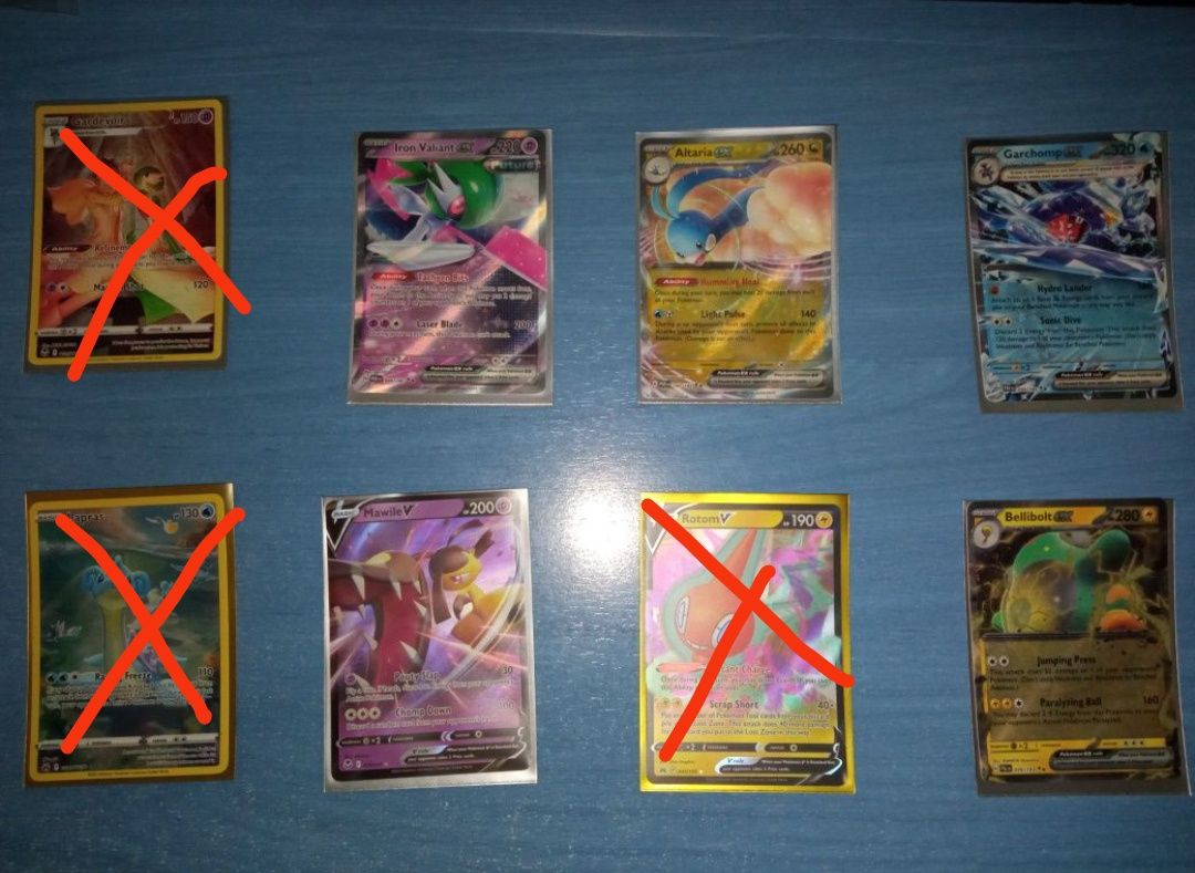 Cartas Pokémon (Full arts, Trainer, Gallery, Energy, V, VMax, outras)