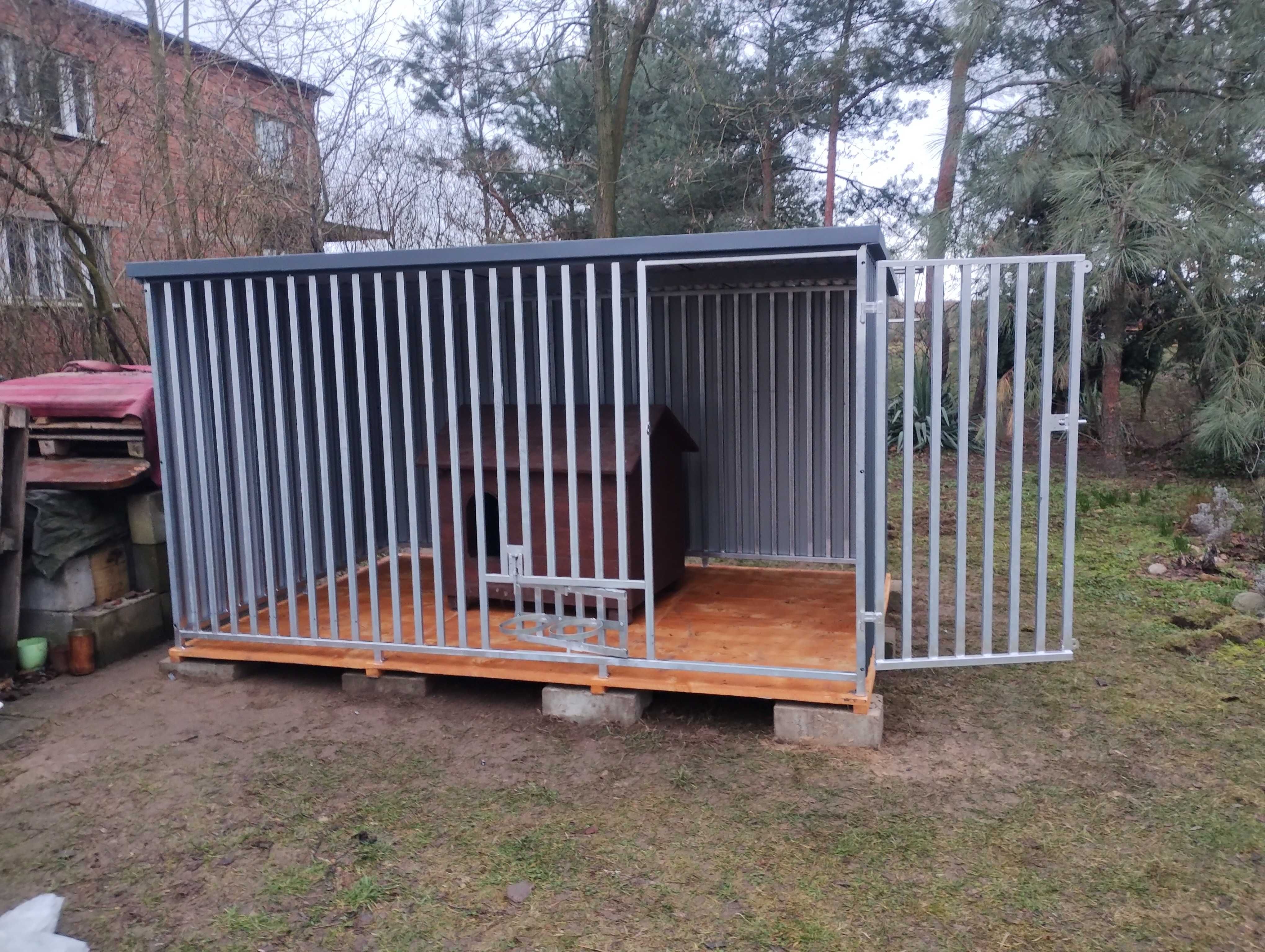 Kojec dla psa 3x2.Mocny Profil zamknięty ocynkowany. Zabudowa antracyt