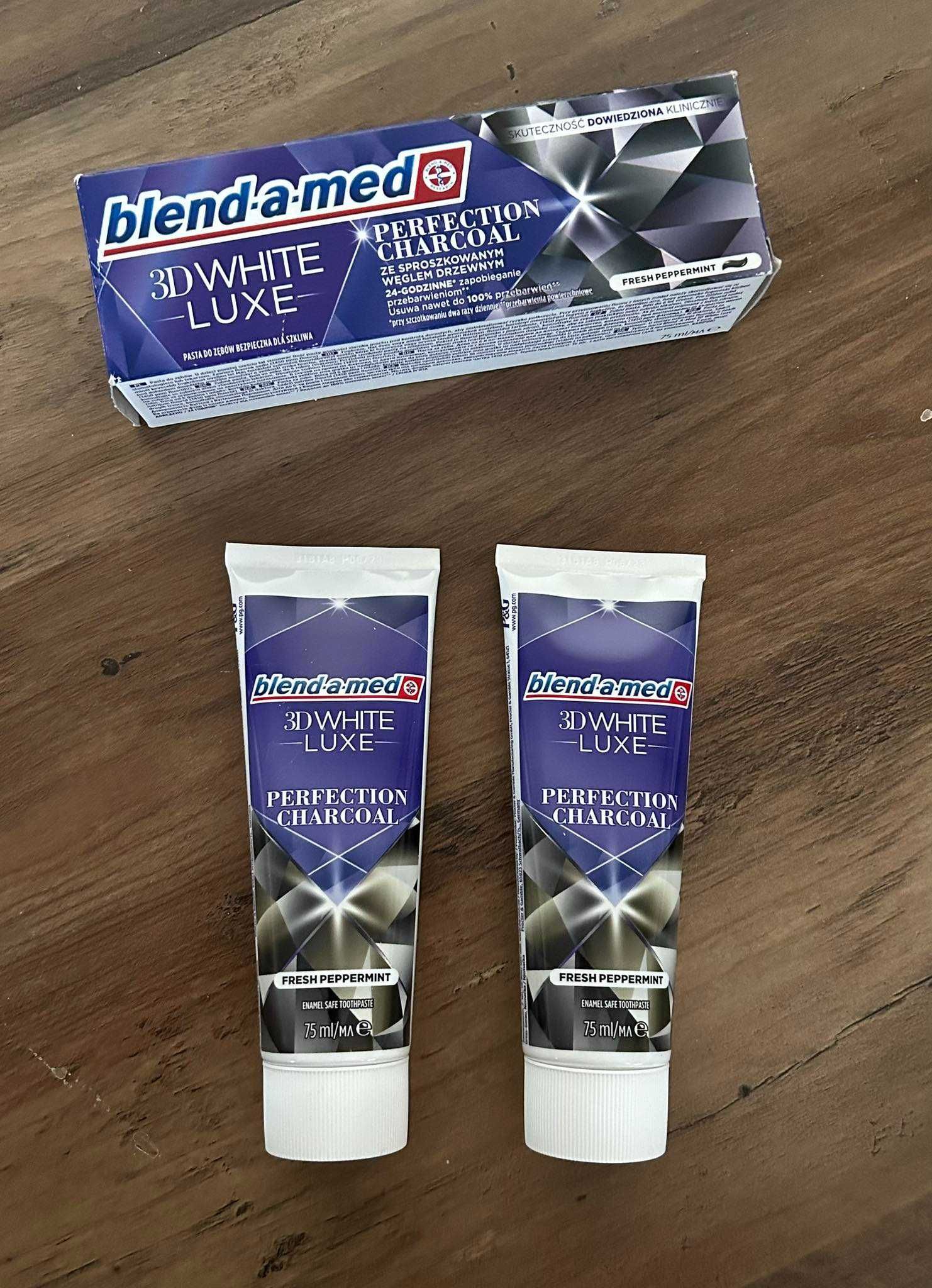 Nowe Blend-a-med 3D White Luxe Perfection 2 pasty z węglem drzewnym