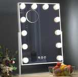 Lustro do makijażu Hansong z oświetleniem, 12led,