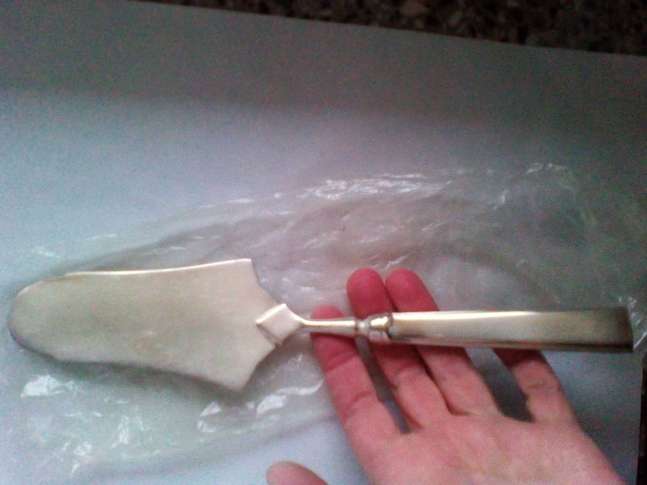 nowa łopatka do ciasta posrebrzana