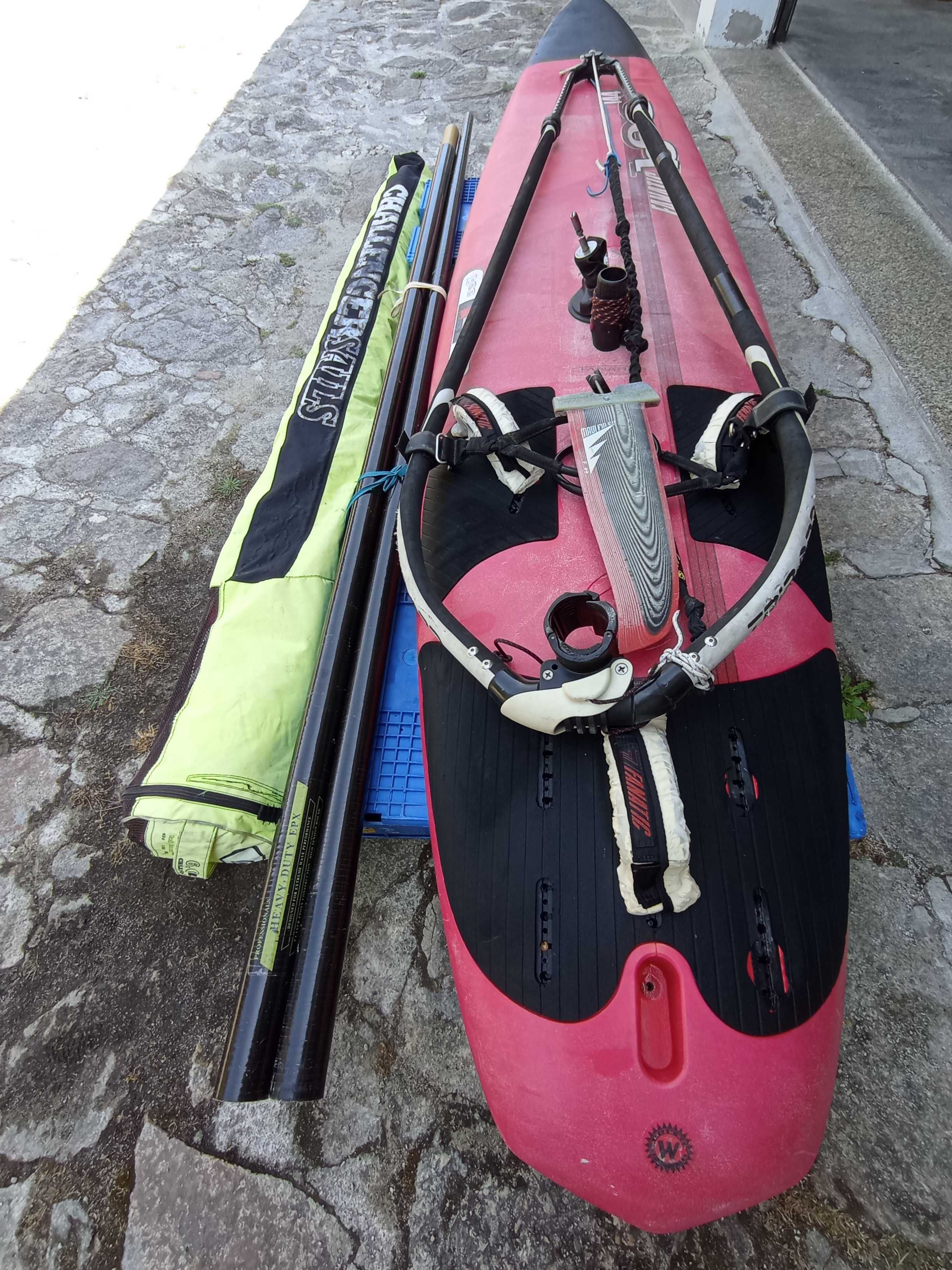 Kit completo windsurf com Prancha Fanatic Bee 144 L