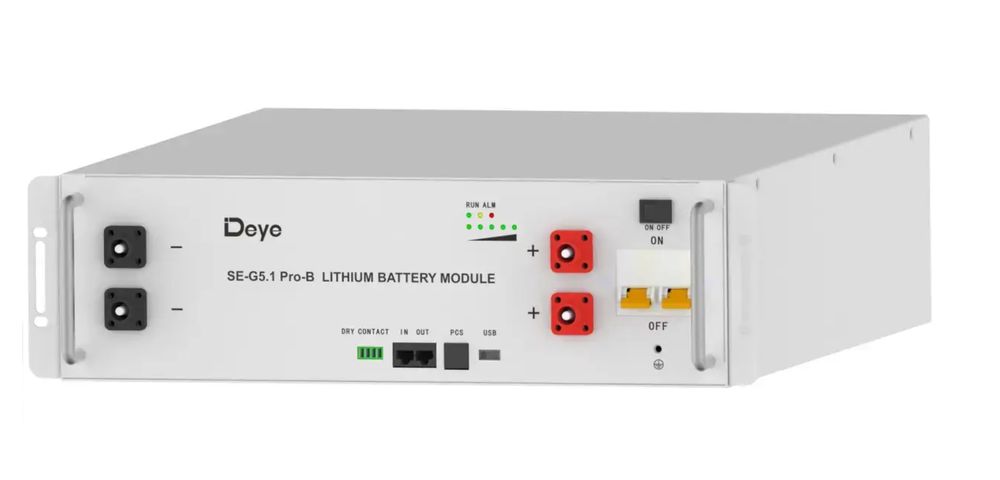 Акумуляторна батарея DEYE SE-G5.1 Pro-B LiFePO4 LV 51.2v 100AH 5.12kWh