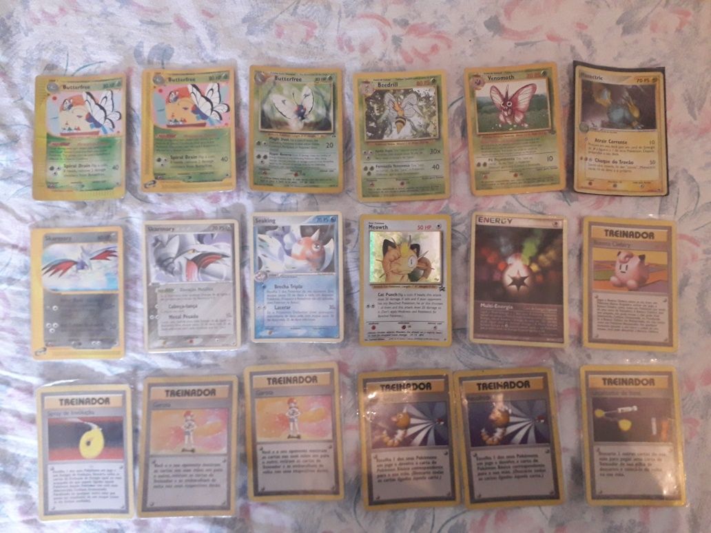 Cartas Pokemon Negociáveis, Antigas Raras, muito raras e normais