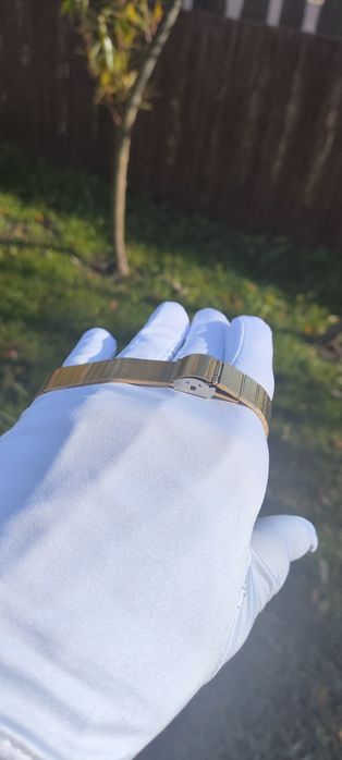 Seiko  TANK Piękna Złota Kostka Vintage Elegancki