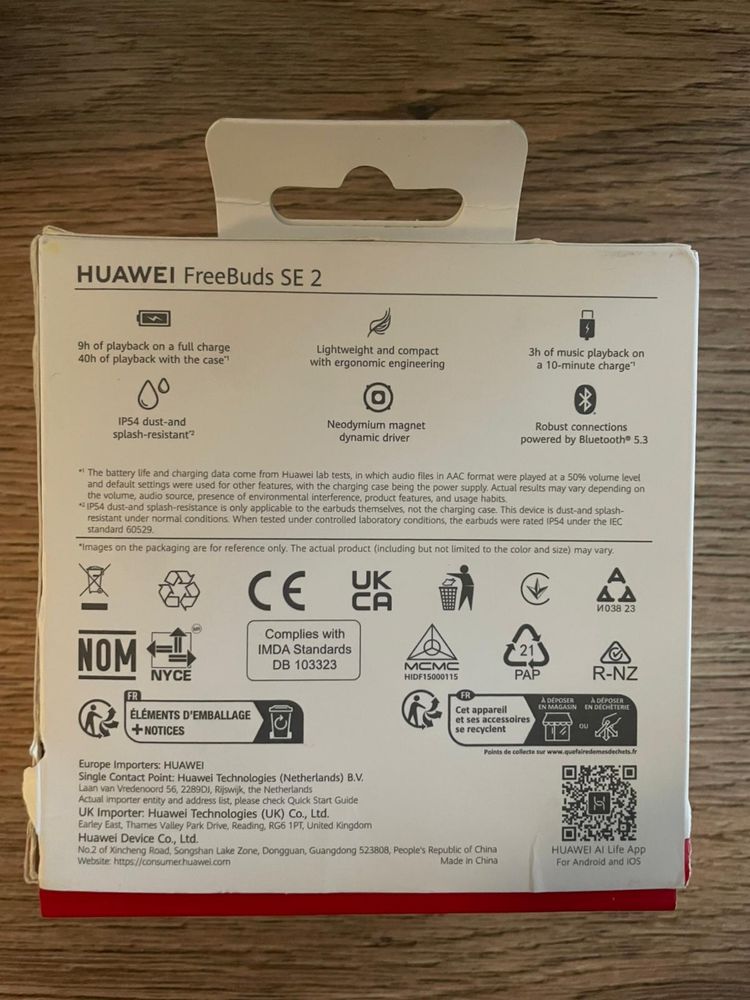 Słuchawki bezprz. Bluetooth Huawei FreeBuds SE 2 – nowe, gwarancja