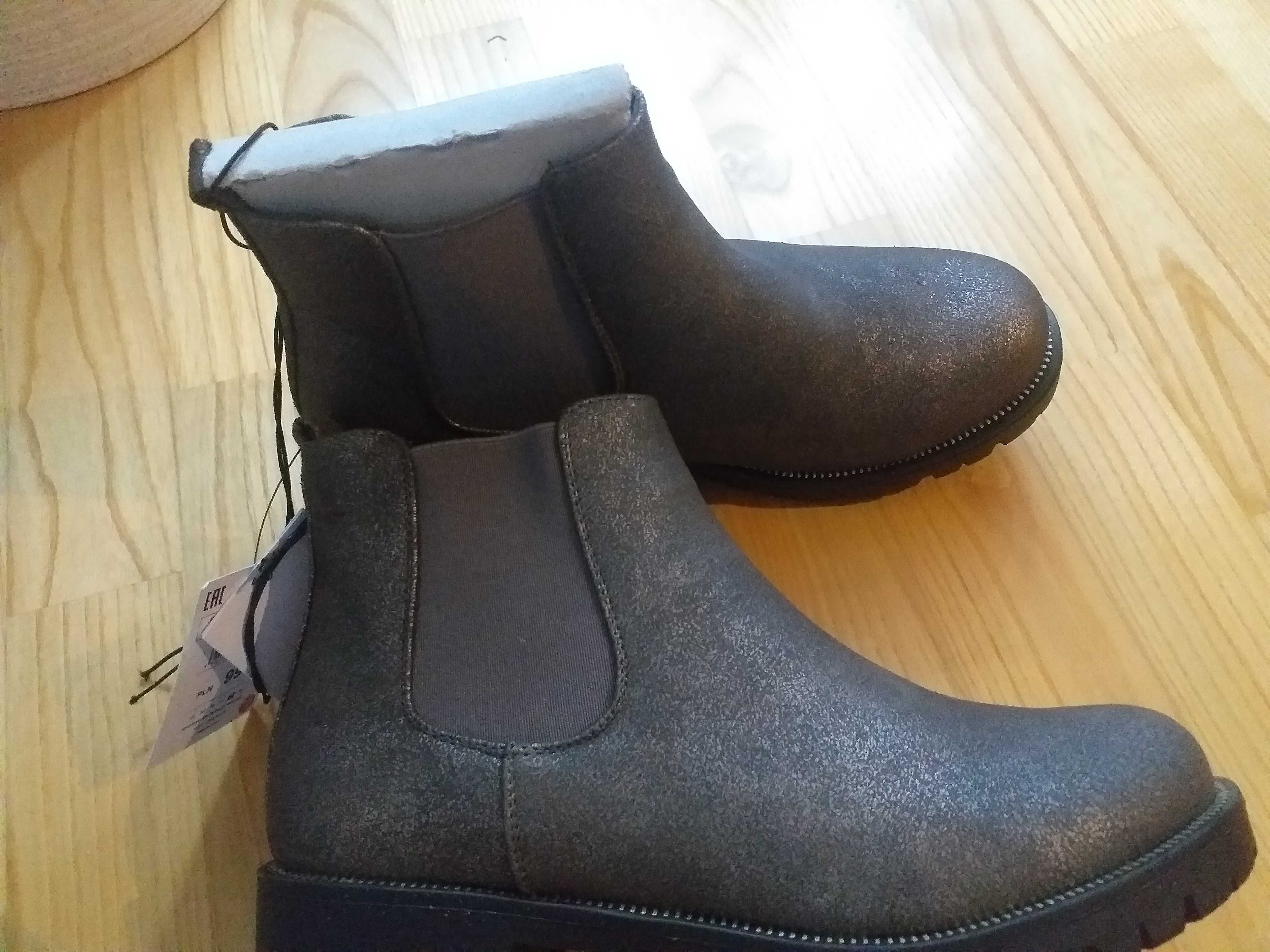 Botki damskie/dziewczęce, rozmiar 37