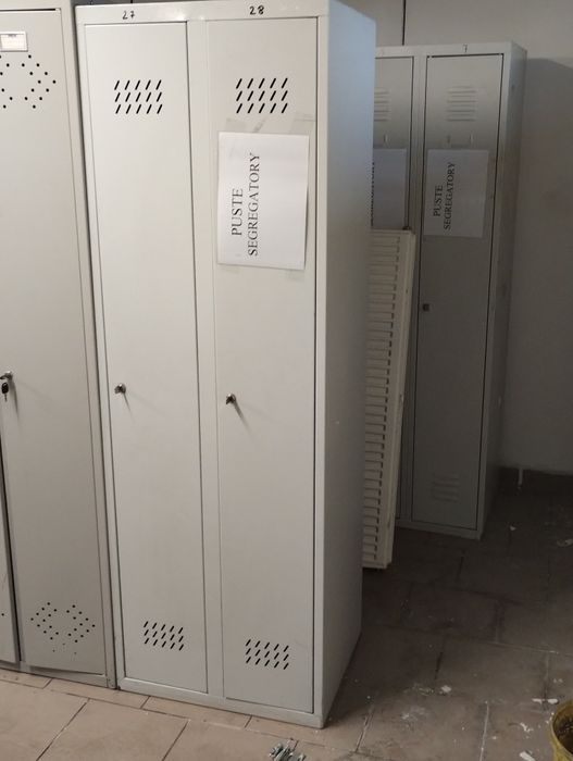 Szafka BHP pracownicza metalowa malowana przemysłowa  2 komory