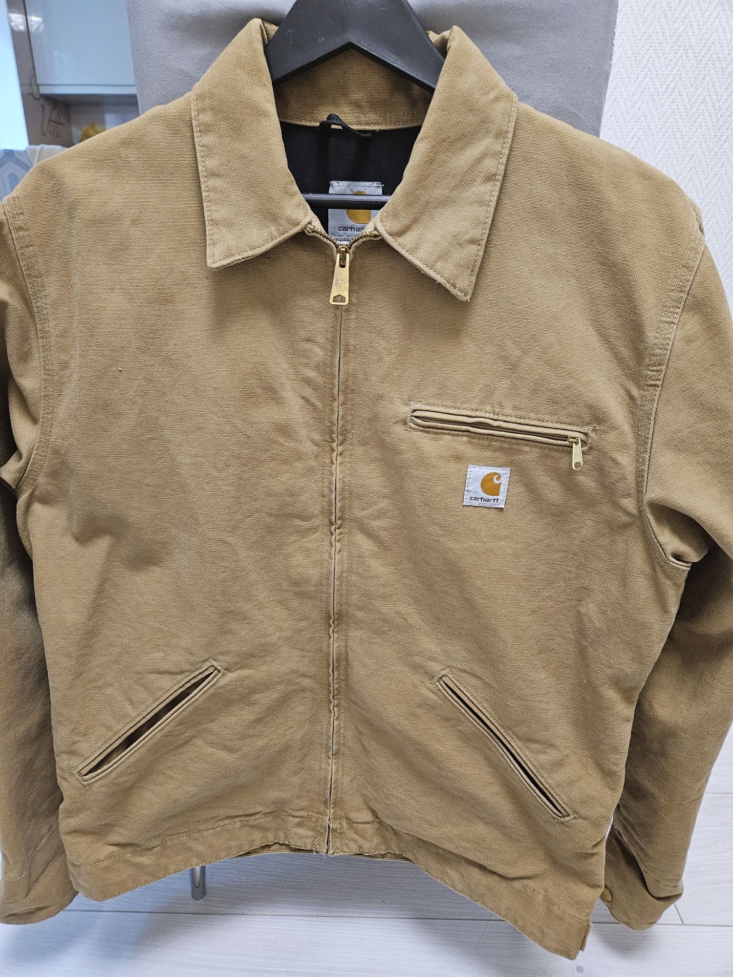 Мужская винтажная оригинальная куртка Carhartt в цвете кеммел L