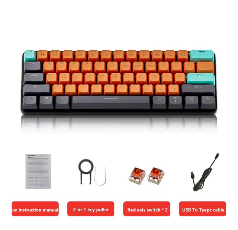 Нова механічна ігрова клавіатура MUCAI MKA610B RGB Red Switch Hot Swap